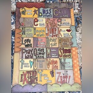 DEMDACO ABC’s of life wall art this thing called family picture decor